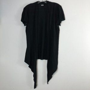 THX THANX COLLECTION Black Short Sleeve Cardigan Size Small